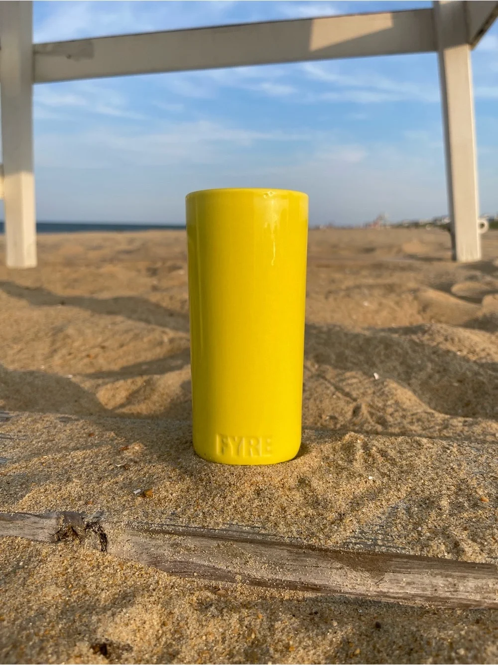 Vegan Soy Candle in Yellow Ceramic Vase