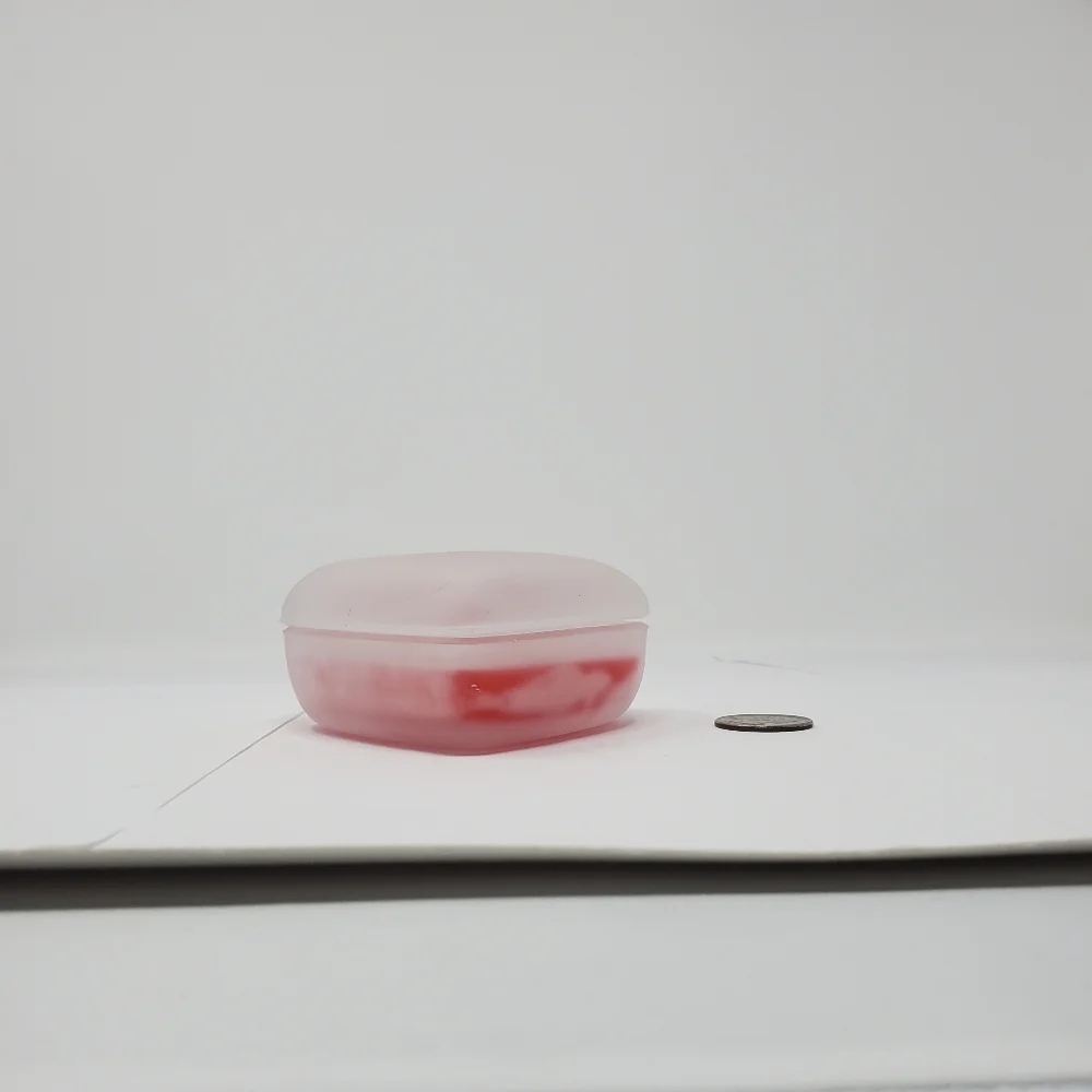 Frosted Red Heart Shaped Candle
