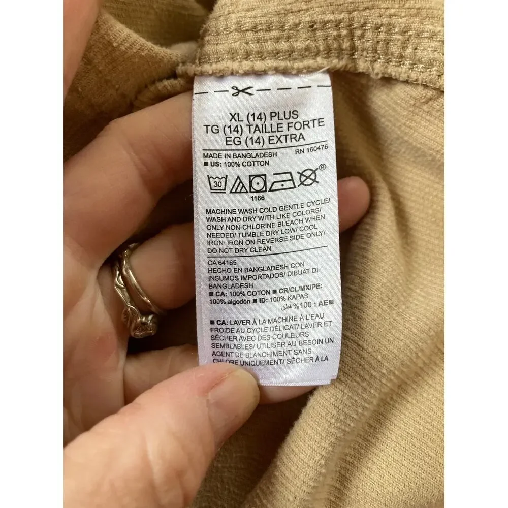 Old Navy Light Brown Corduroy Jumper, Size XL