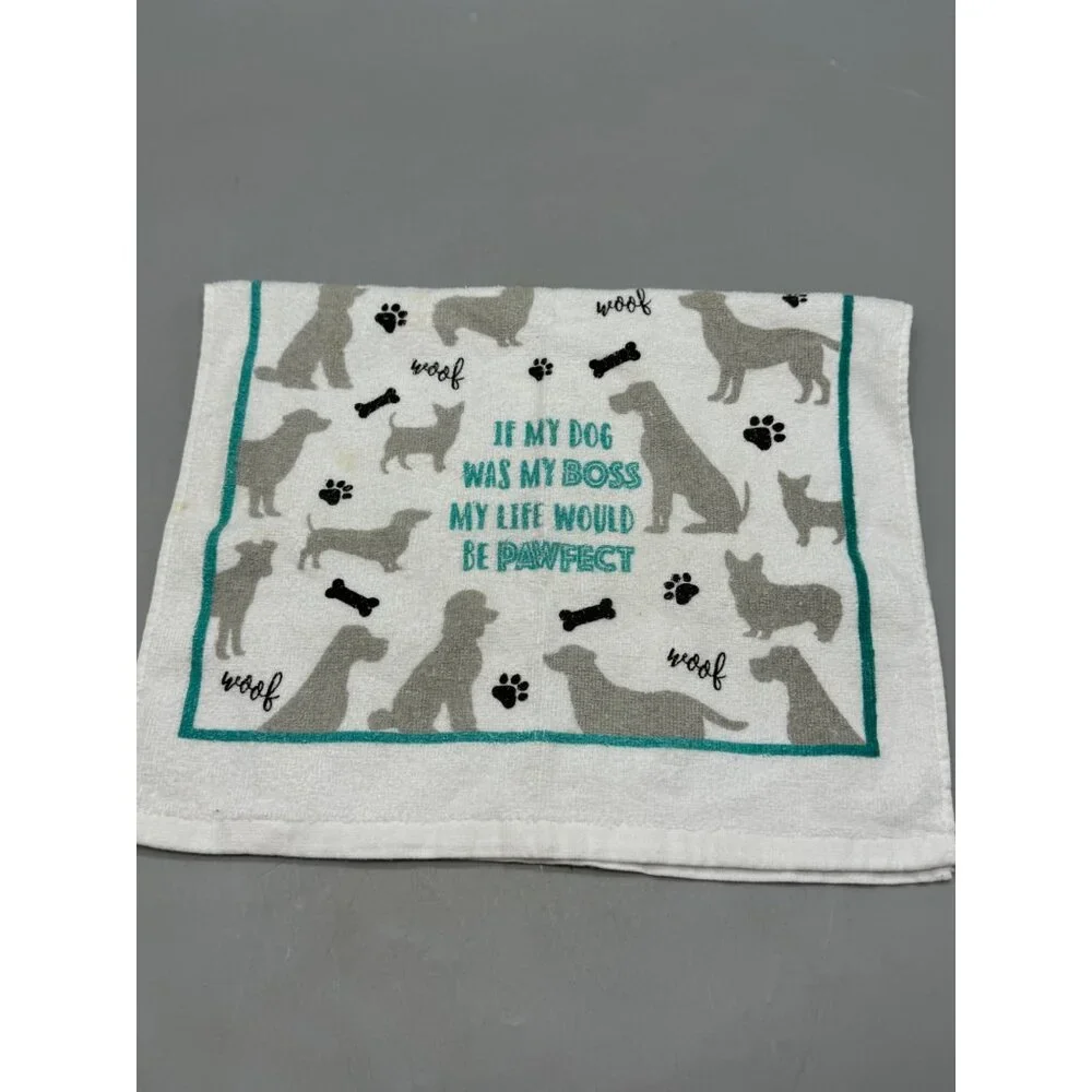Dog-Themed Cotton Kitchen Towel 