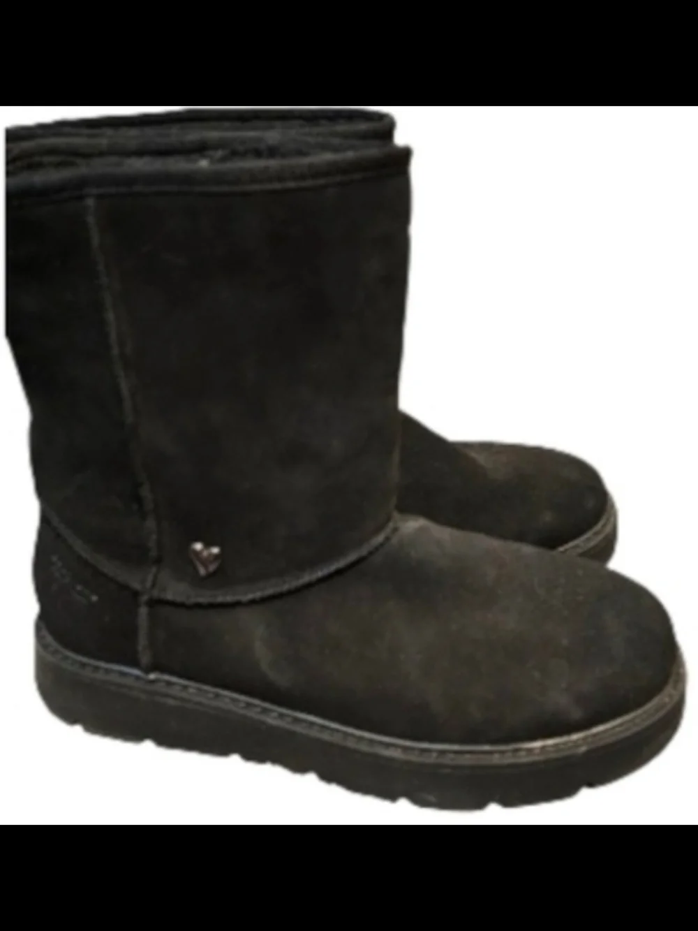 Skechers Slip-ins Cozy Camp Black Suede Winter Boots Memory Foam Women's