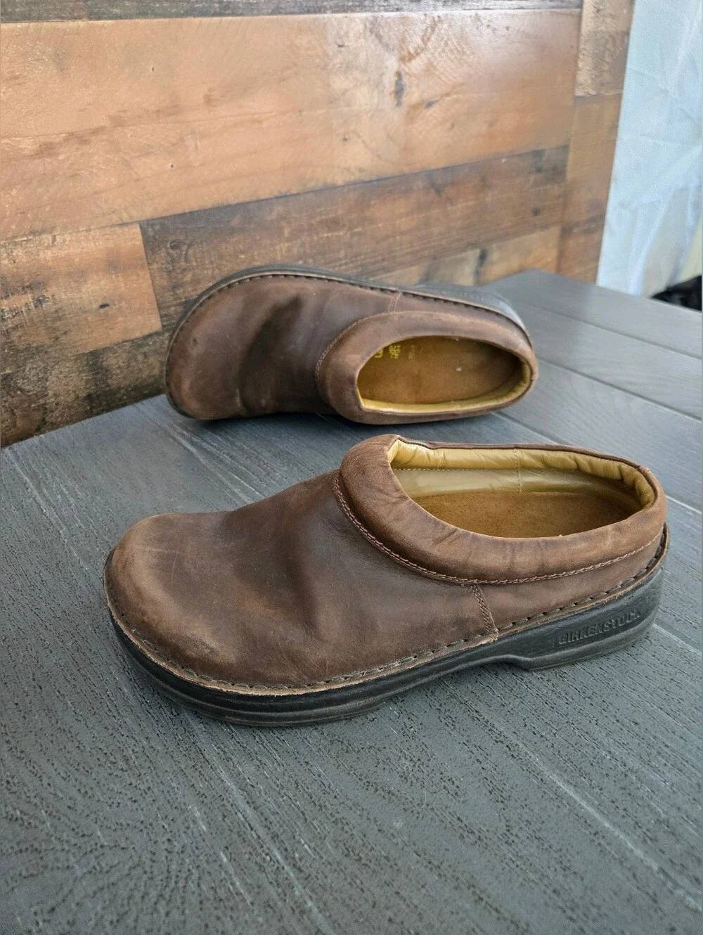 Birkenstock Footprints Ashby Brown Slip On Clogs EU 42 Sz 9 Grunge Preppy