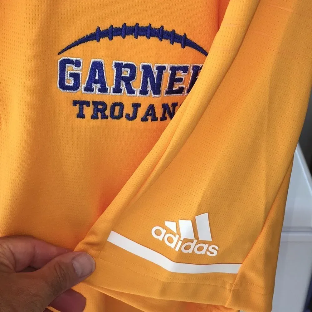 New adidas Garner High School Gold Trojans Coach golf polo shirt-Scotty McCreery