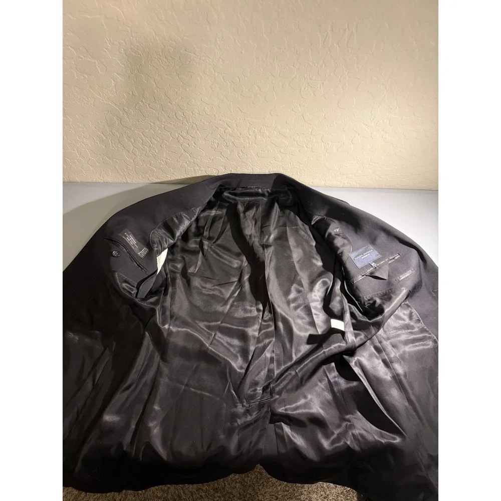 Banana Republic Blazer 38R Black Wool Modern Fit Cerruti Fabric Sport Coat Mens‎
