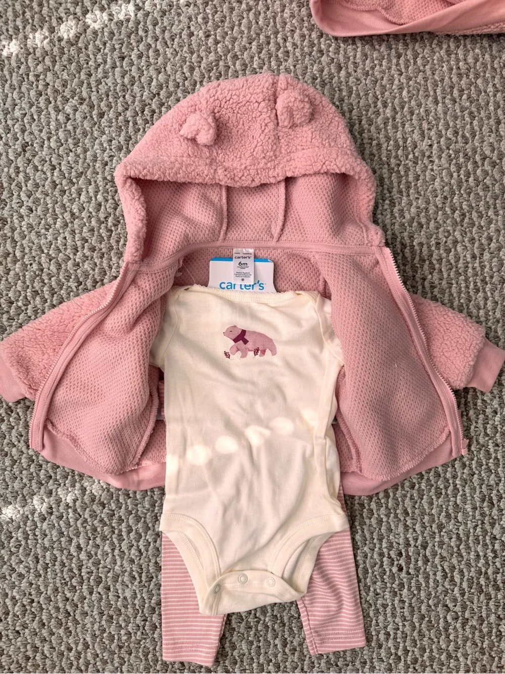 Carters plush pink