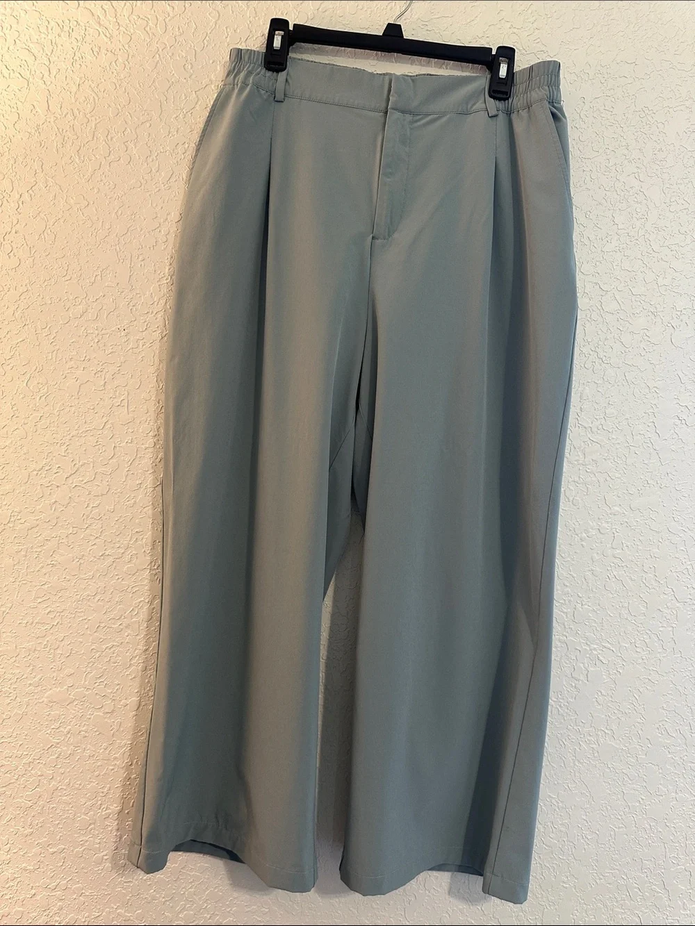 ALO Yoga Light Blue Wide-Leg High-Rise Trousers