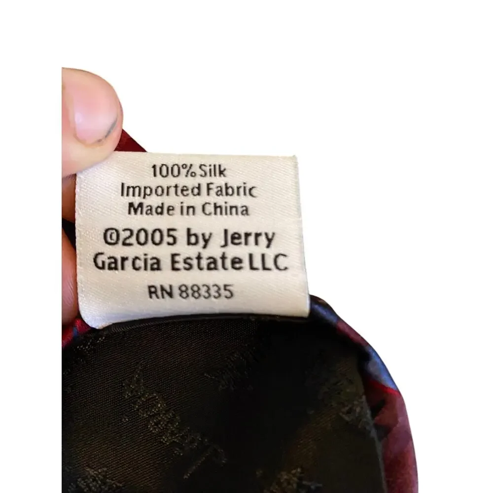 J Garcia Rocker Limited Edition Silk Tie Abstract Red Blue‎ Jerry Garcia