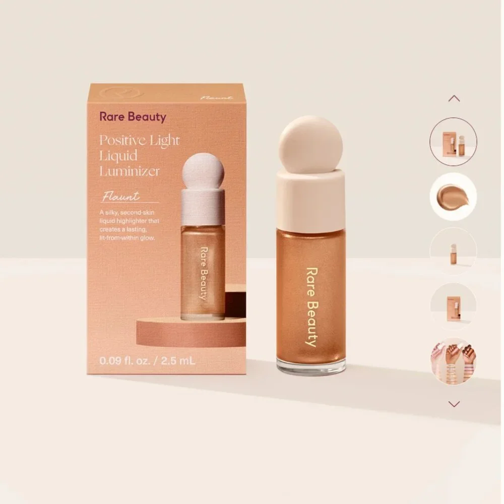 NWT Rare Beauty by Selena Gomez Mini Positive Light Liquid Luminizer Flaunt