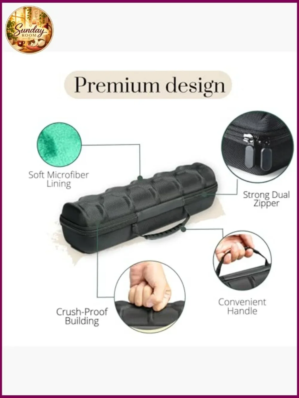 5 Slot Hard Watch Travel Case Box Organizer with Pillows