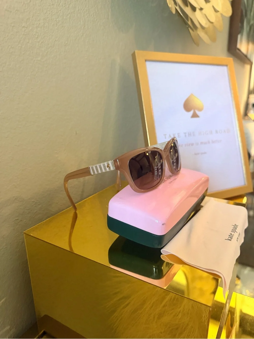 Kate Spade Johanna2/S Blush Pink Sunglasses 53-17 Small Face w/ Case Cloth
