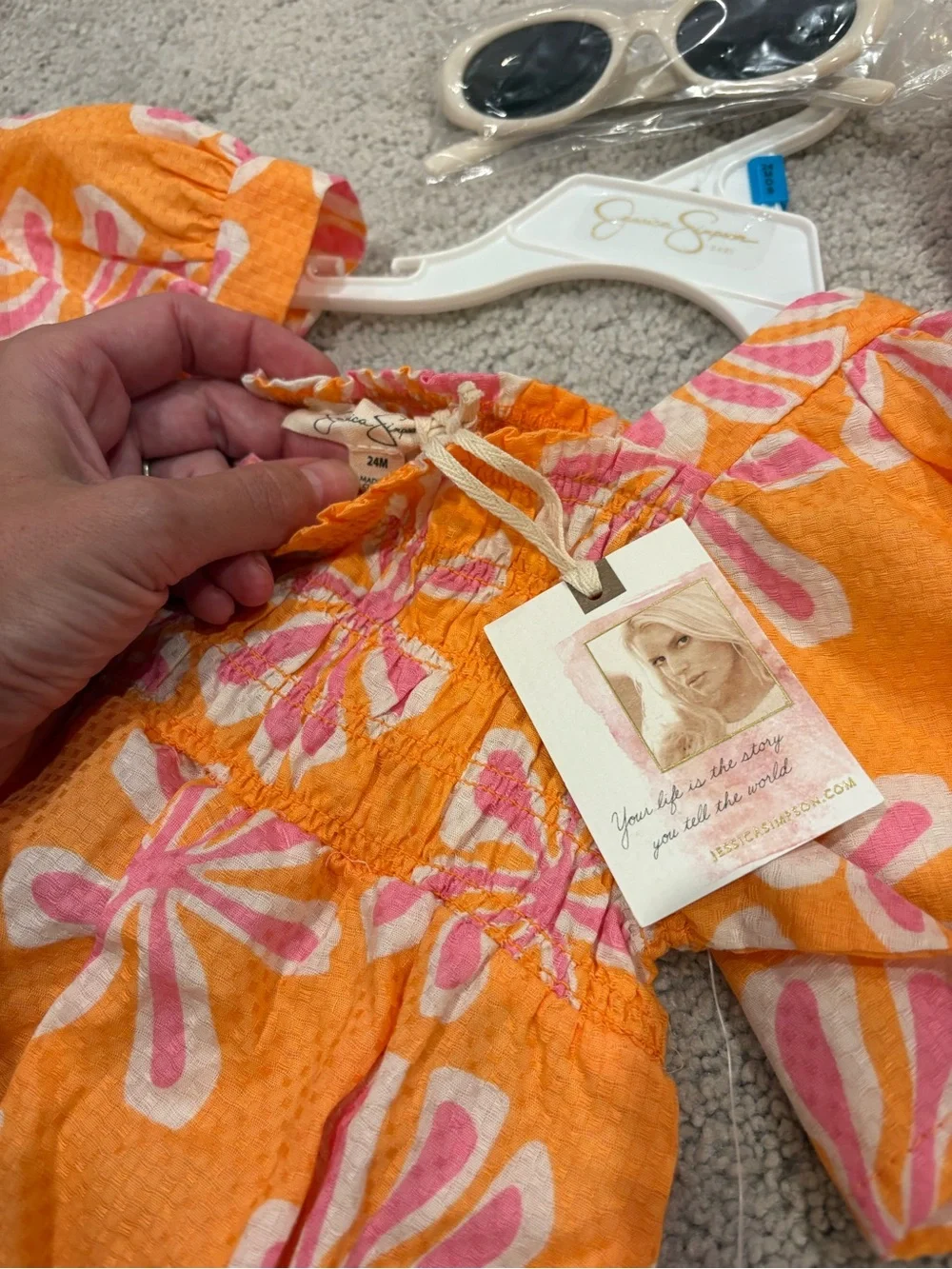 Jessica Simpson bright orange