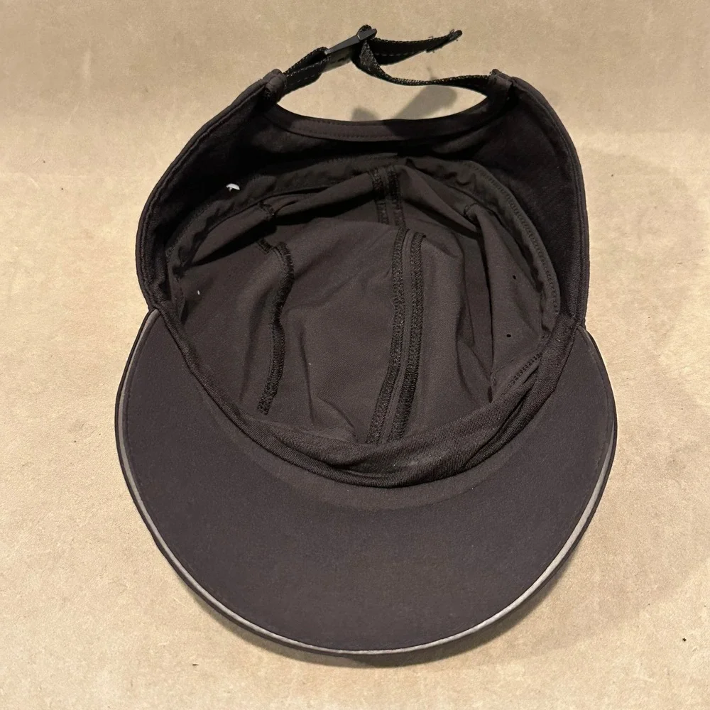 Lululemon Fast and Free Running Hat Black Adjustable Reflective Athletic Cap
