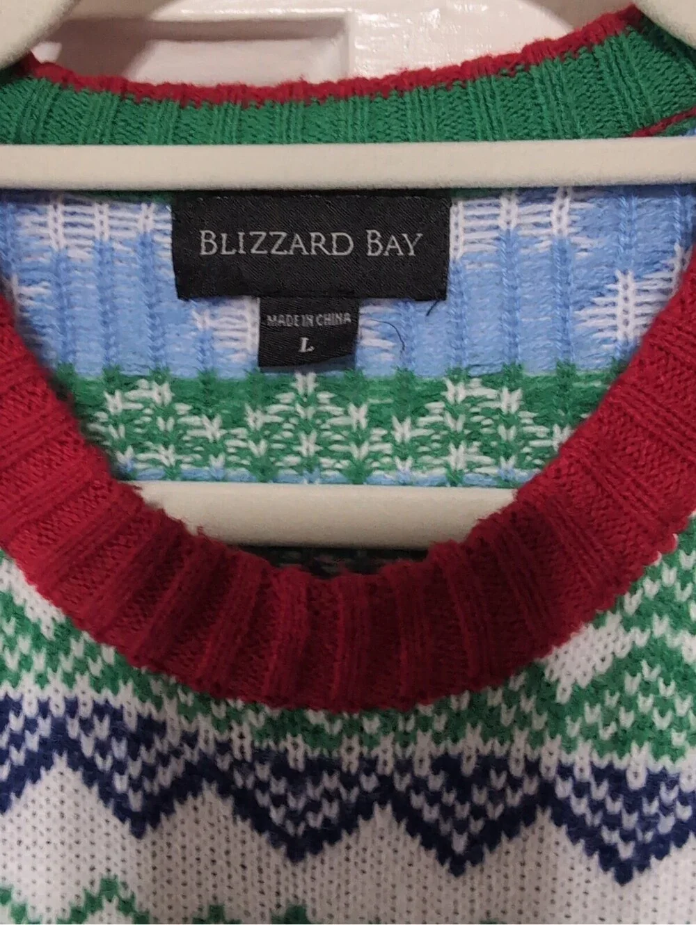 Blizzard Bay Christmas Sweater Fair Isle Shark In A Sweater Men's L(1421)B