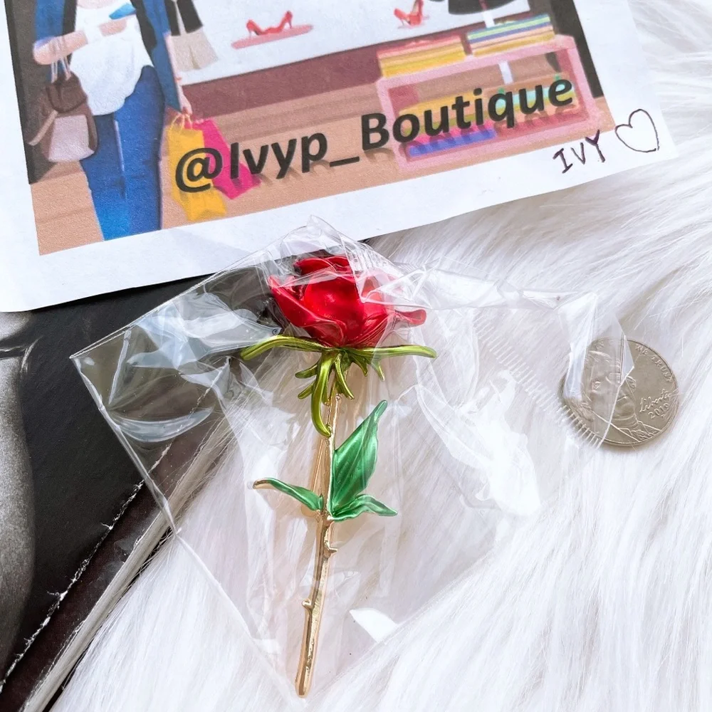 Rose Flower Brooch
