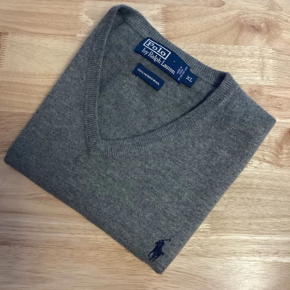 Mens Polo Ralph Lauren Merino Wool Sleeveless Sweater Vest - XL‎