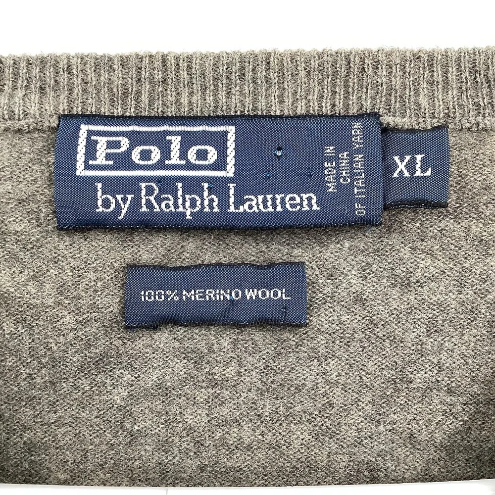 Mens Polo Ralph Lauren Merino Wool Sleeveless Sweater Vest - XL‎