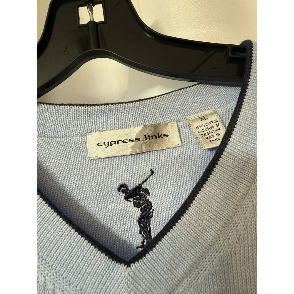 Cypress Links Sportswear Sweater‎ Vest Mens Size XL Cable Knit V Neck Golf. K12