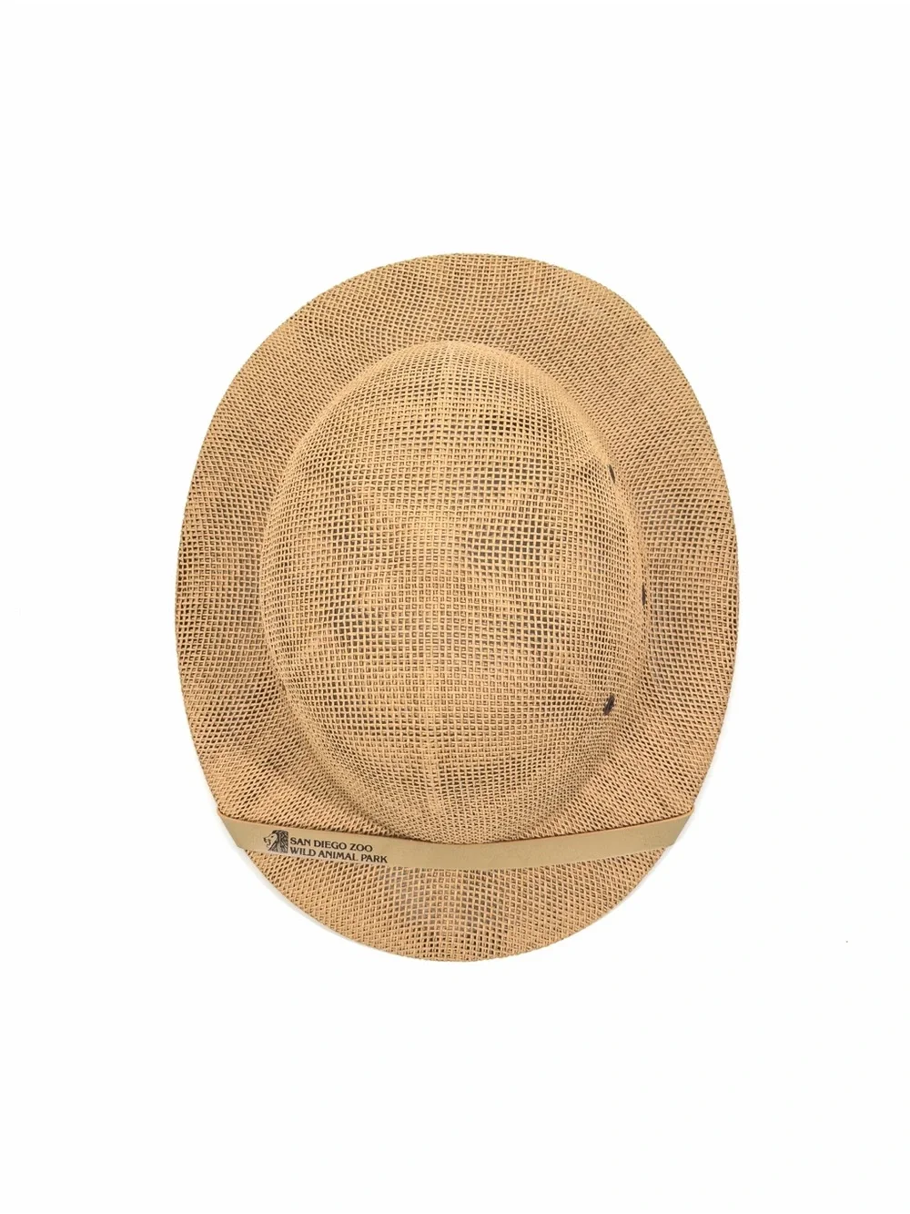 Sun Fari San Diego Zoo Wild Animal Park Straw Safari Hat Pith Helmet Made in USA