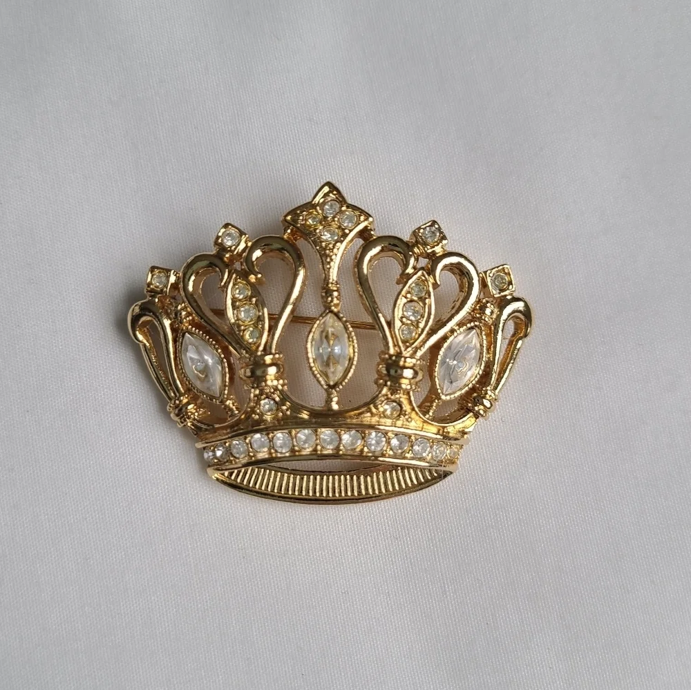 Kenneth Jay Lane For Avon Crown Brooch