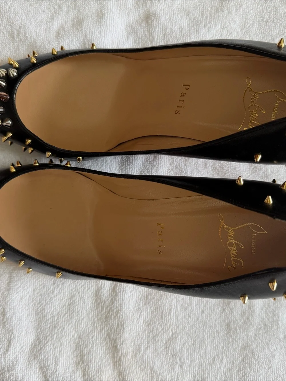 Christian Louboutin black leather