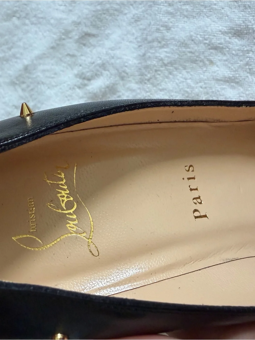 Christian Louboutin black leather