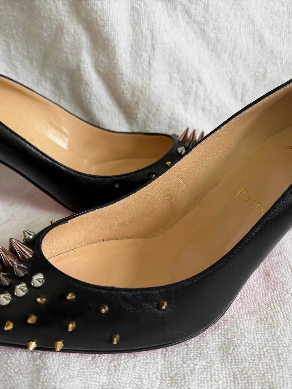 Christian Louboutin black leather