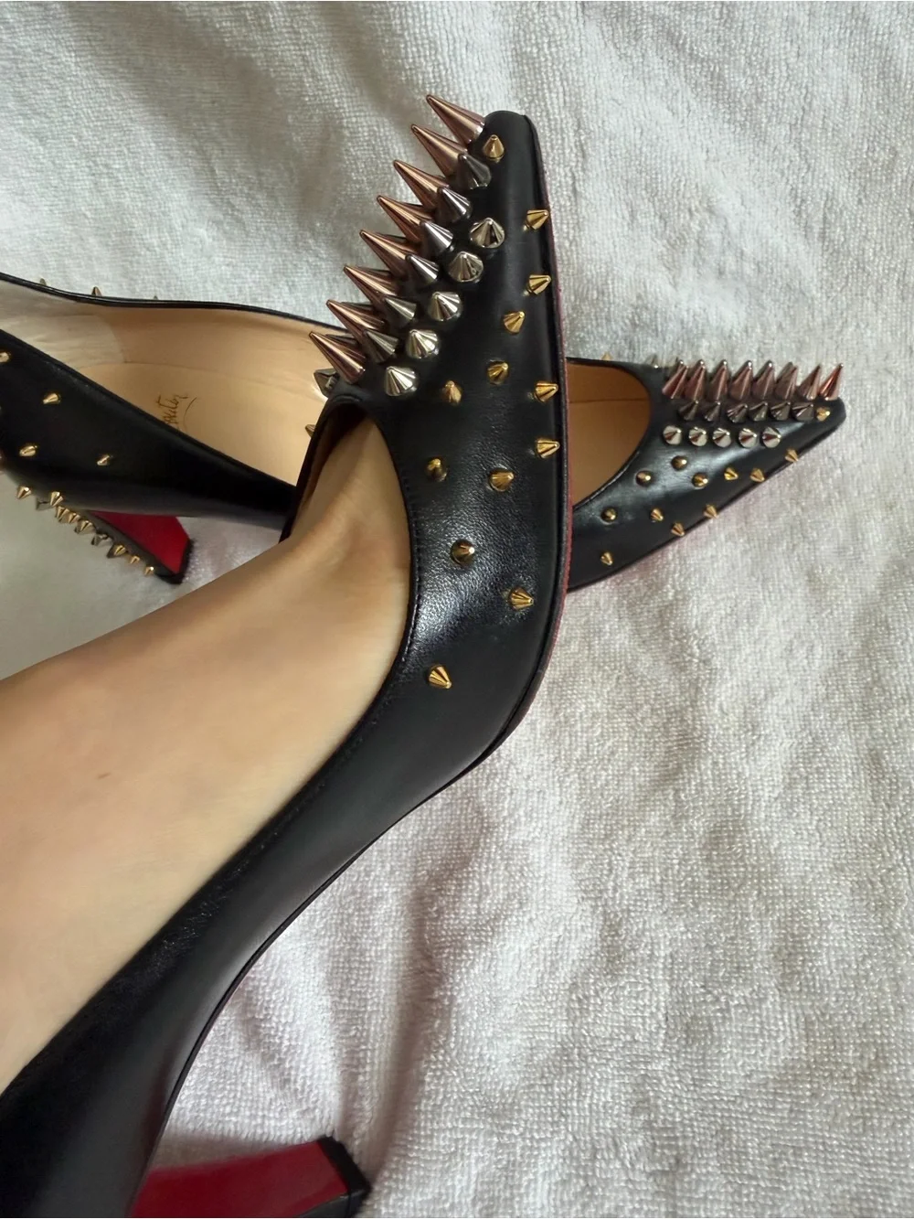 Christian Louboutin black leather