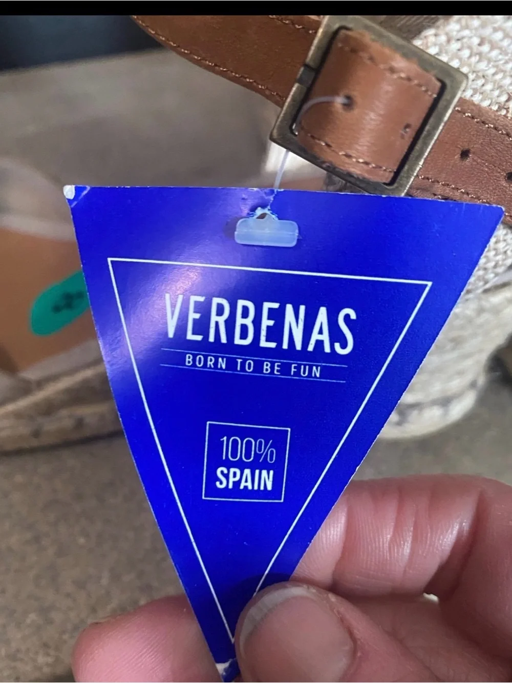 VERBENAS 100% LEATHER WEDGE ESPADRILLES    MADE IN SPAIN NWT size 8