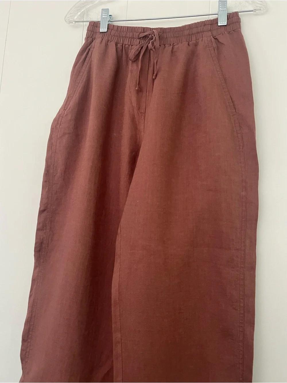 Banana Republic The Getaway Straight Leg Pull On Pant in Linen Size XS