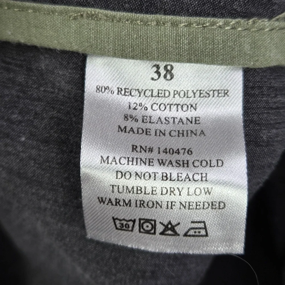 Faherty All Day Shorts Mens 38 Gray Flat Front Stretch Lightweight‎