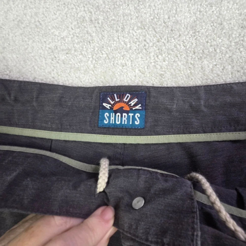Faherty All Day Shorts Mens 38 Gray Flat Front Stretch Lightweight‎