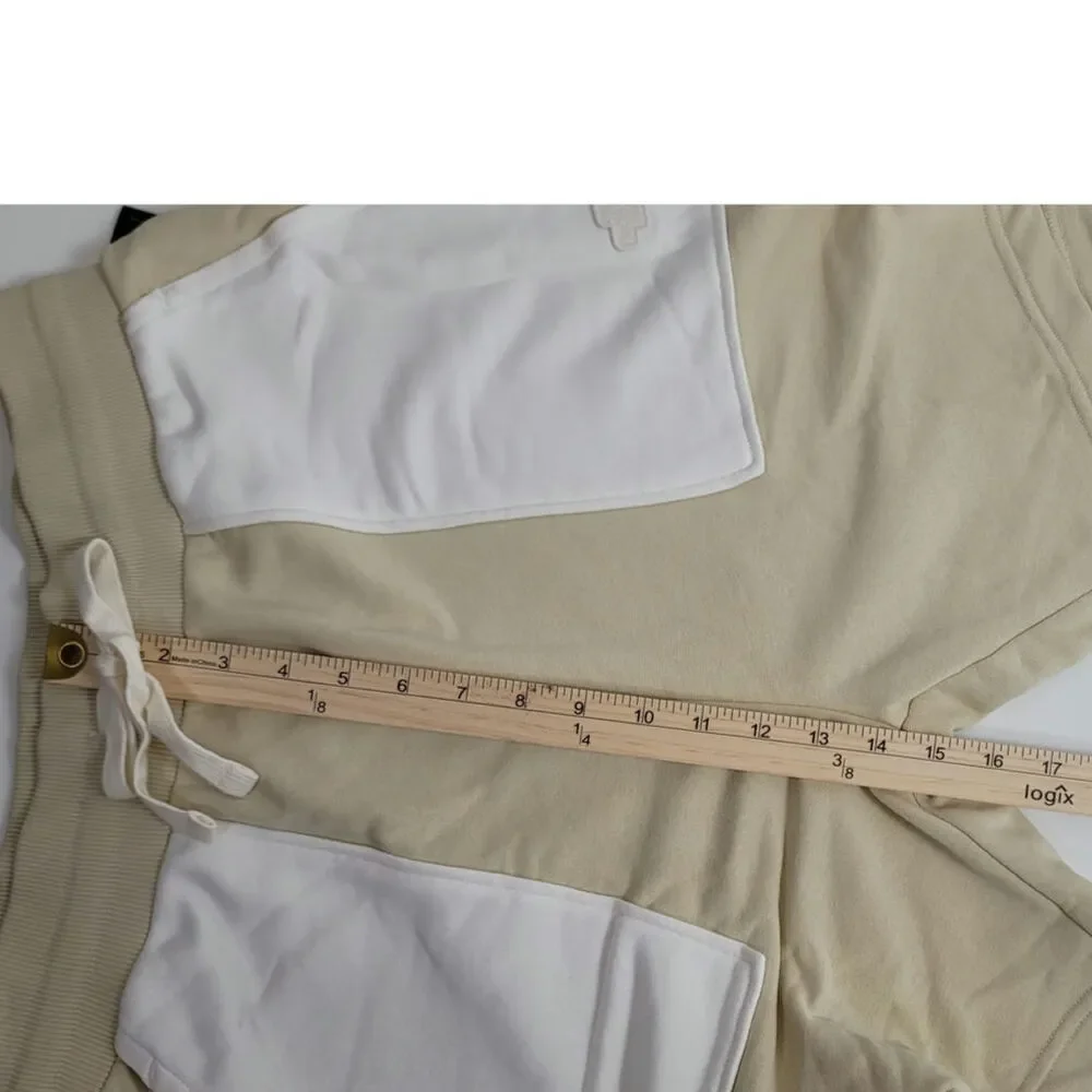 TNF Terry Relaxed Crew Sweatshirt & Short Set in Gravel, sz Medium