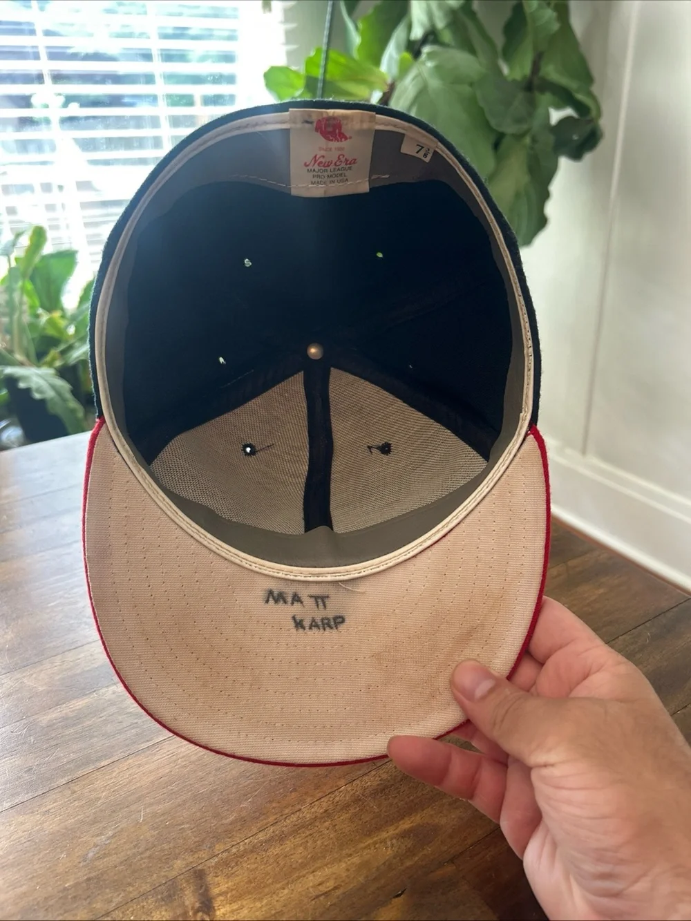 C Logo Vintage Cleveland Indians Hat New Era 7 3/8 Fitted 90s MLB Made USA