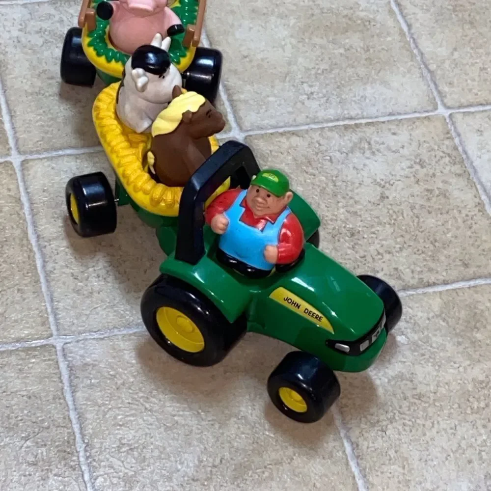 John Deere Green Tractor Toy with Farm Animals