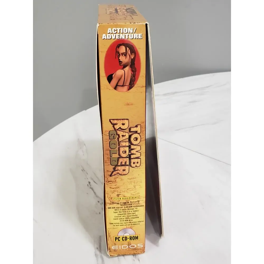 Tomb Raider Gold Trapezoid Big Box Sealed 1998‎ PC CD Rom