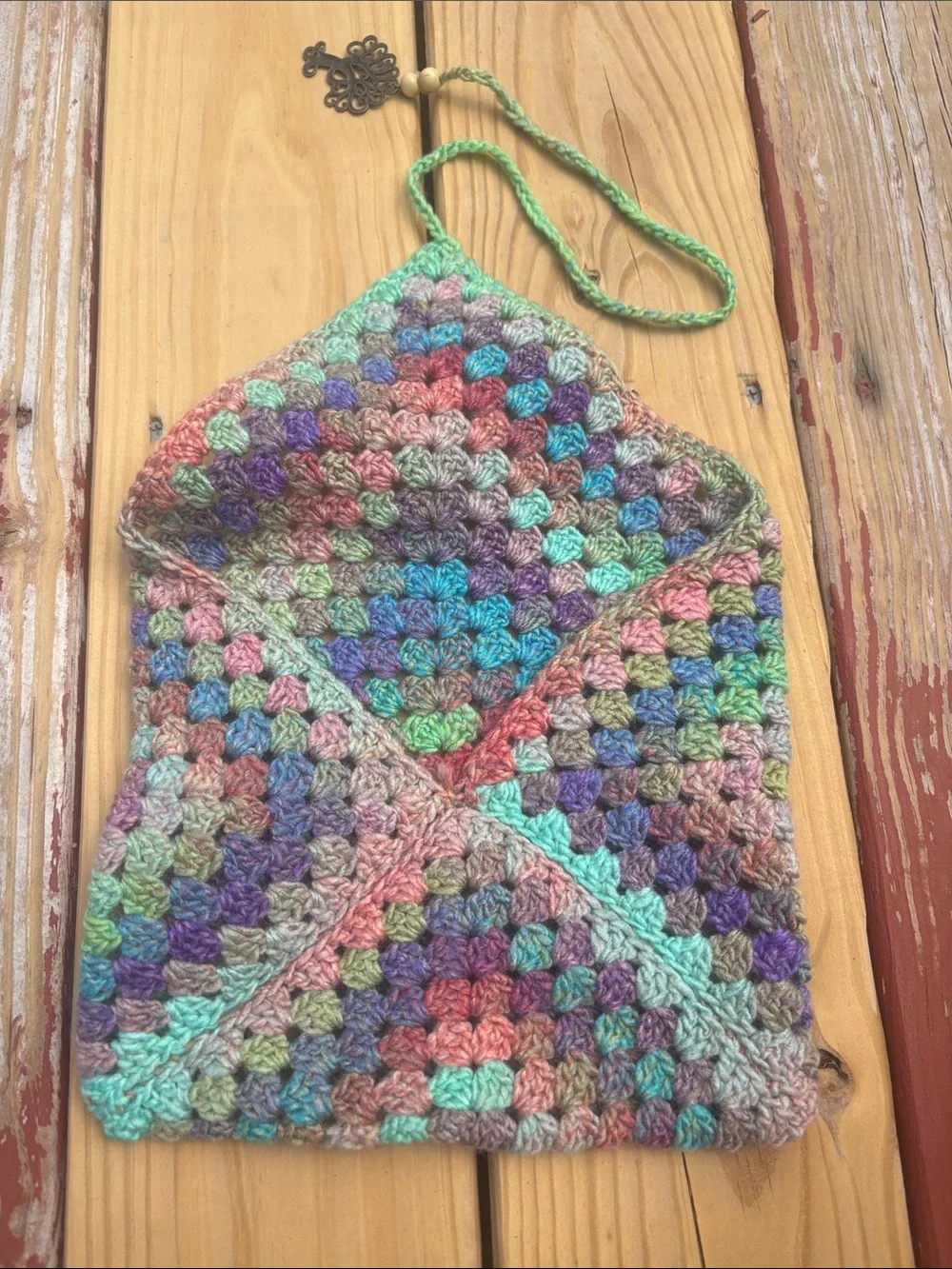 Handmade Crochet Book or Tablet Sleeve with Tree charms