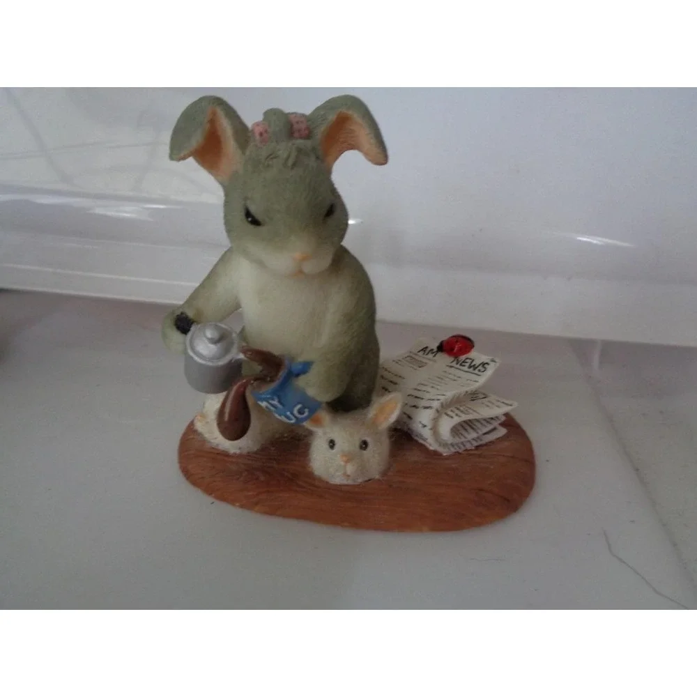 Fitz & Floyd Charming Tails Morning Hare Rabbit Figurine