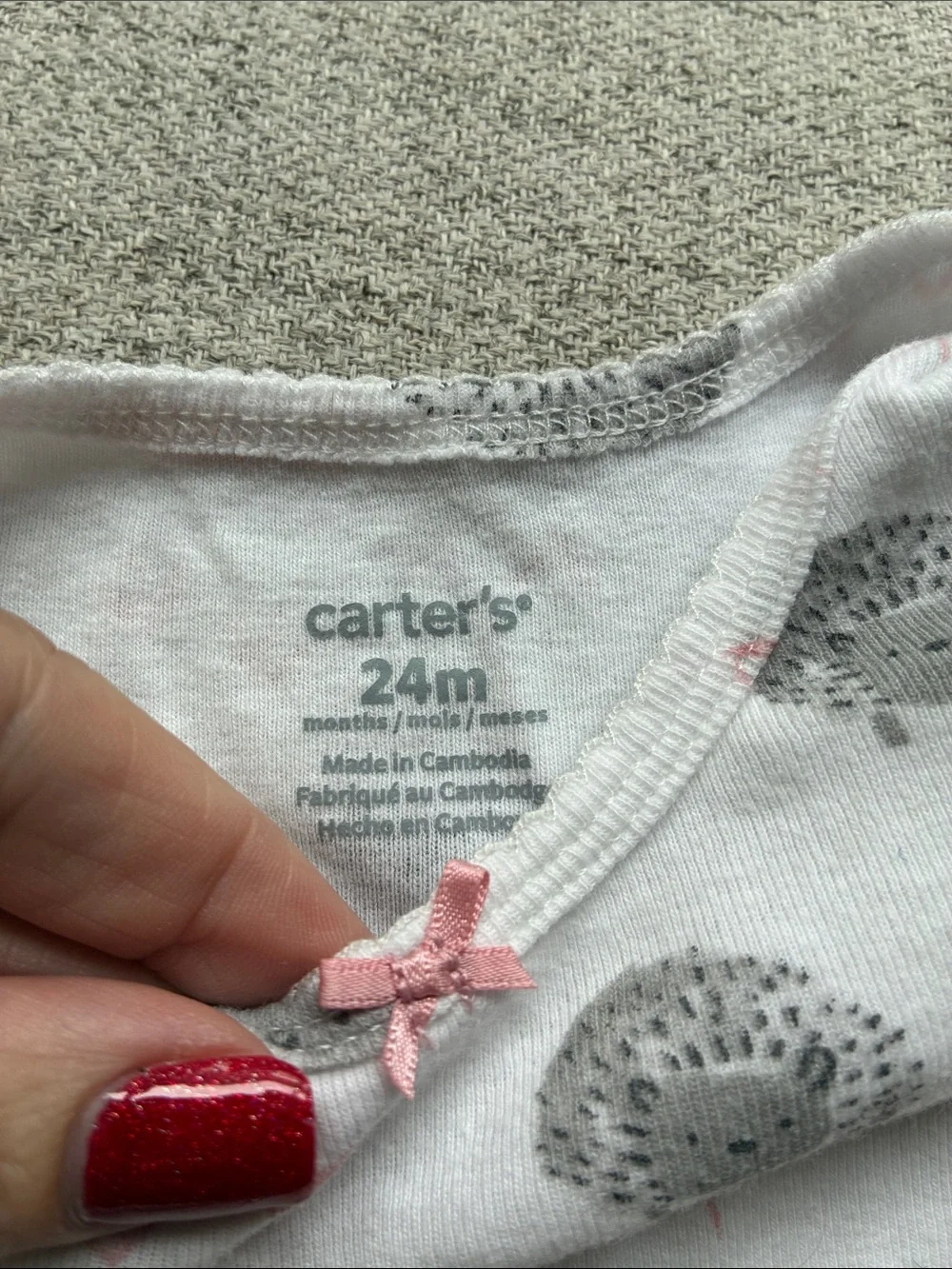 Carters print fabric