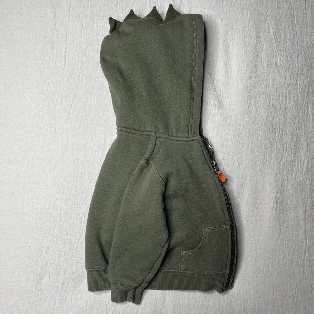 Carter's T-Rex Dino Olive Green Sherpa Lined Full Zip Hoodie 18 Months