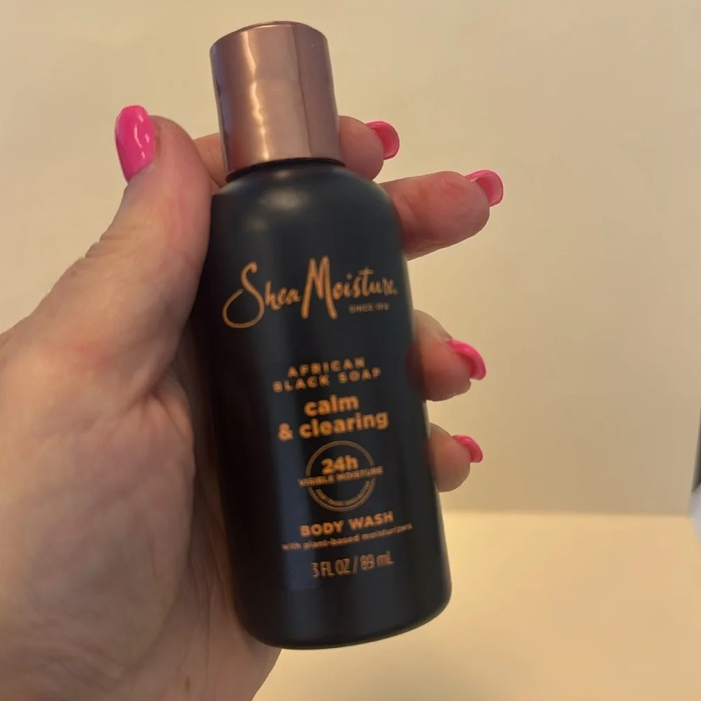 SHEA MOISTURE Body Wash Calm & Clearing African Black Soap 3oz NIP