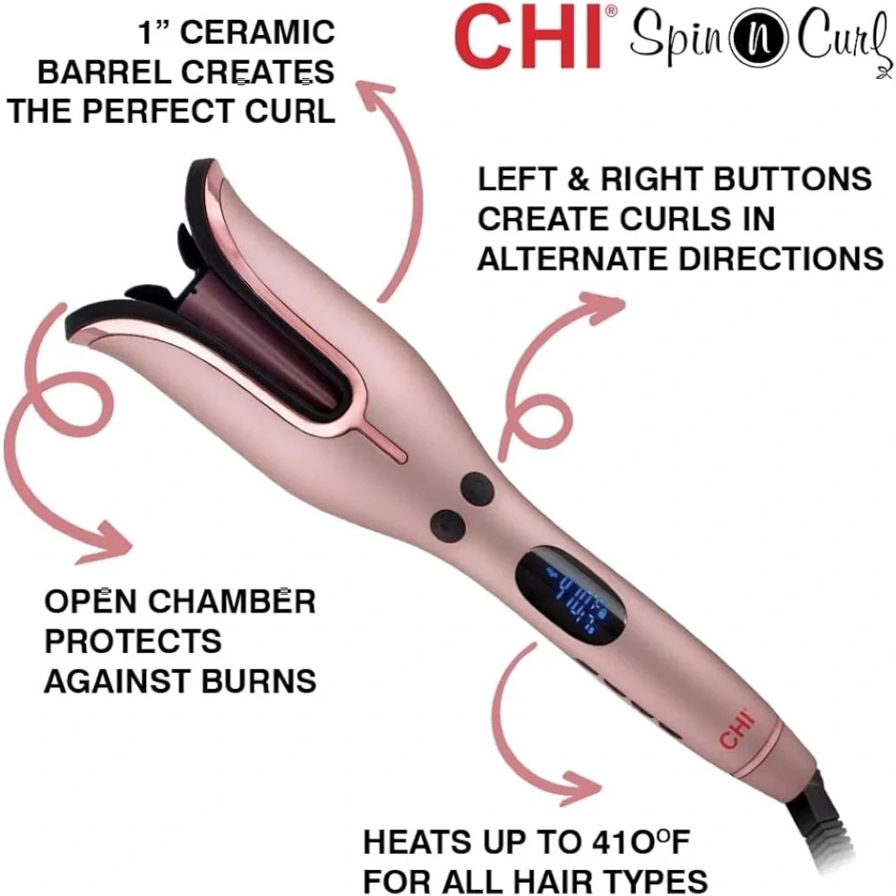 NIB CHI Spin n Curl Ceramic Rotating Curler 1