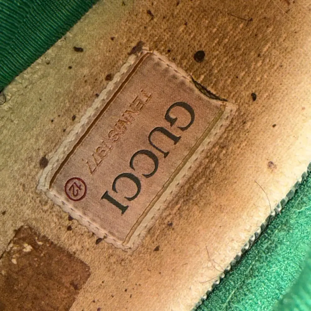 Gucci GG Tennis 1977 Denim High-Top Sneakers | Size 12G(13US)