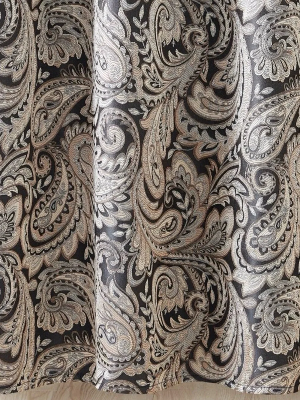 Black Top Madison Park Paisley Shower Curtain New sealed 72 x 72