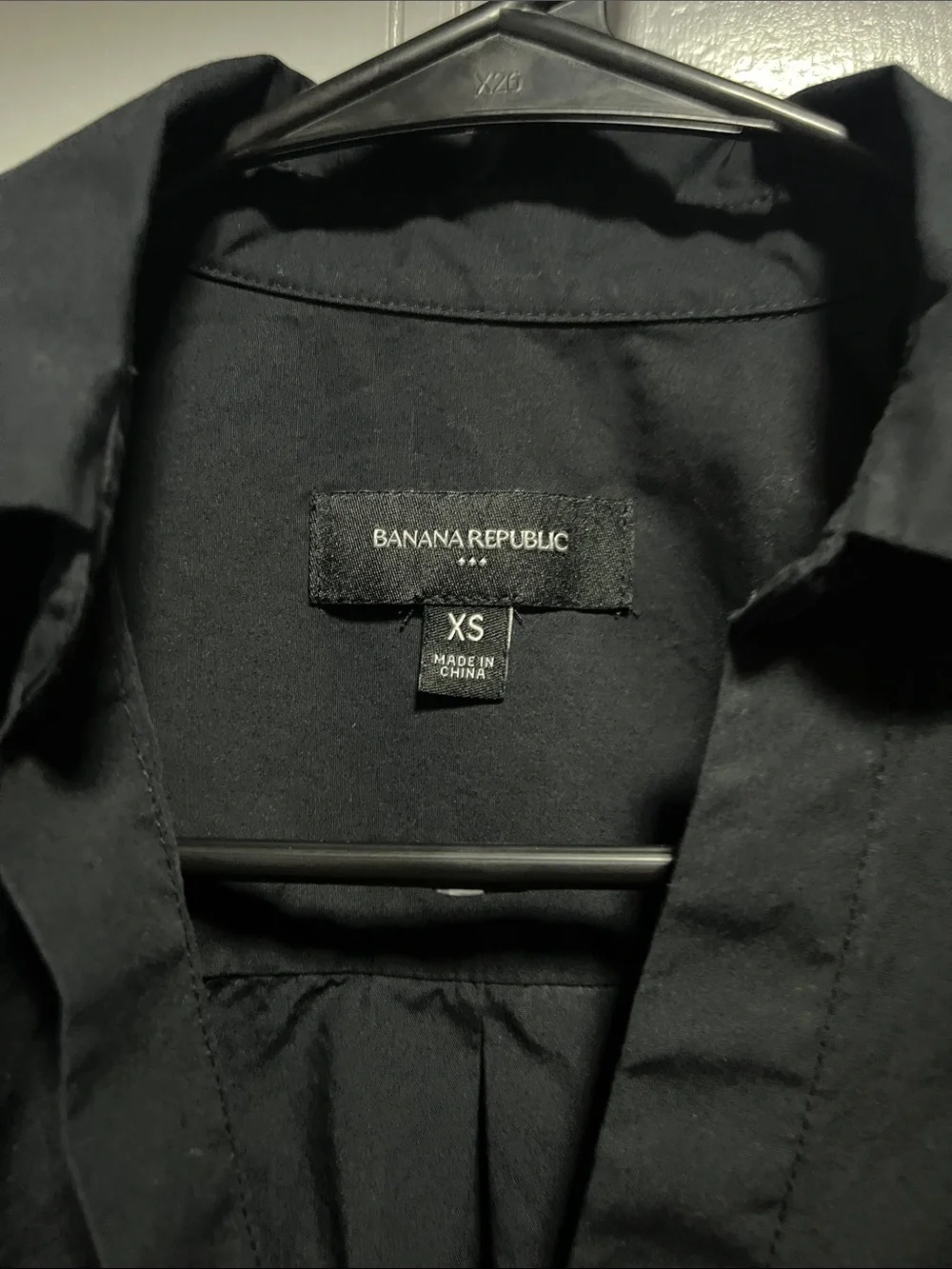 Banana Republic Black Short-Sleeve Shirt Jacket