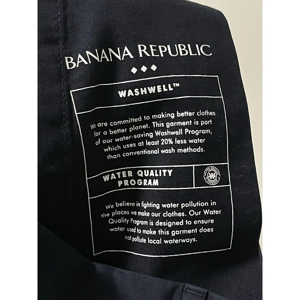 Banana Republic Men's Lived In Chino Pants 36x34 Navy Blue Straight Fit NWT GF