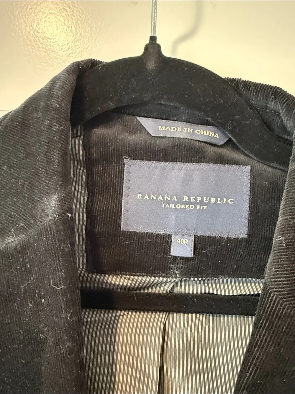 Banana Republic Men's Black Corduroy Sport Coat