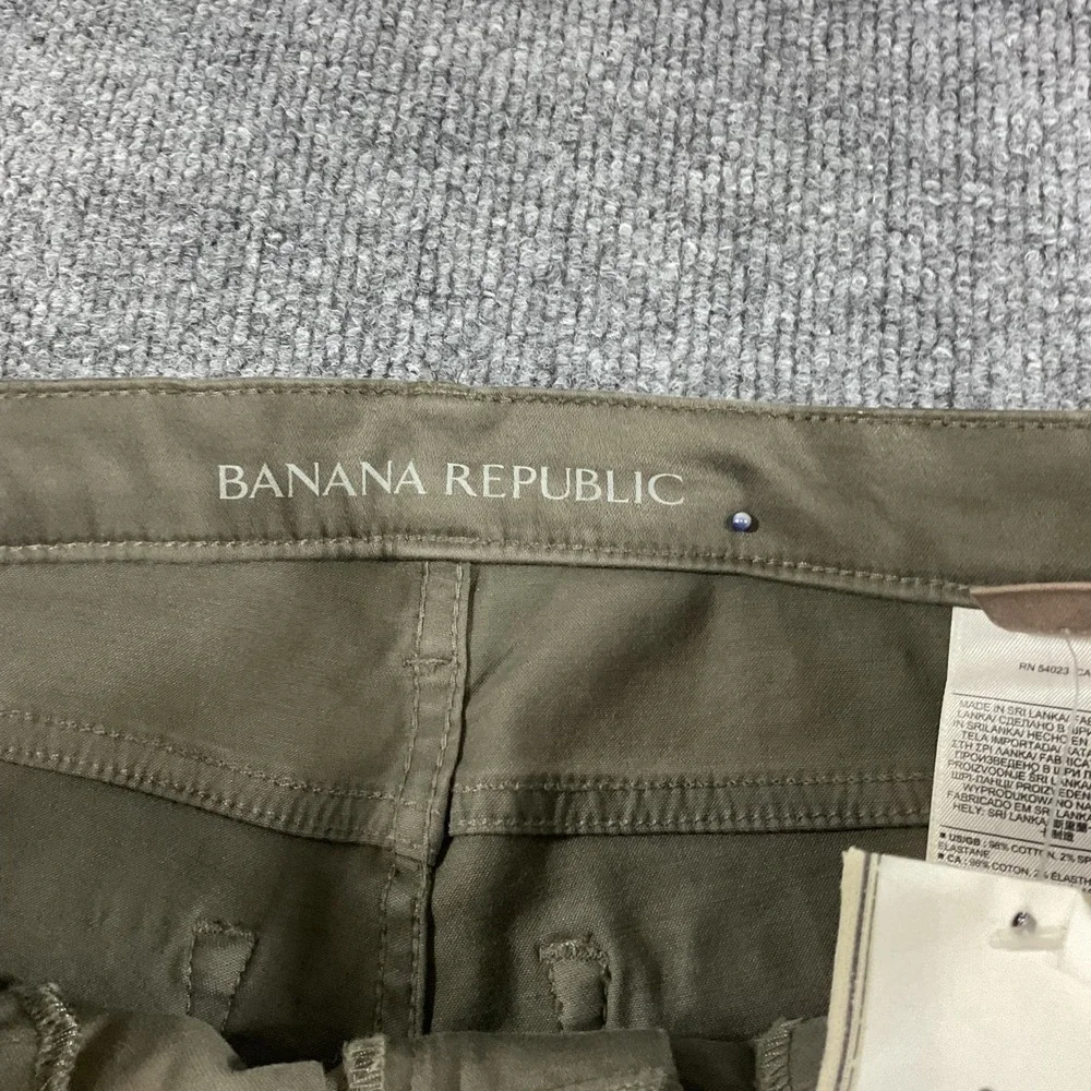 Banana Republic Womens 28 Skinny Pants Brown Coated Stretch Casual Jeans New