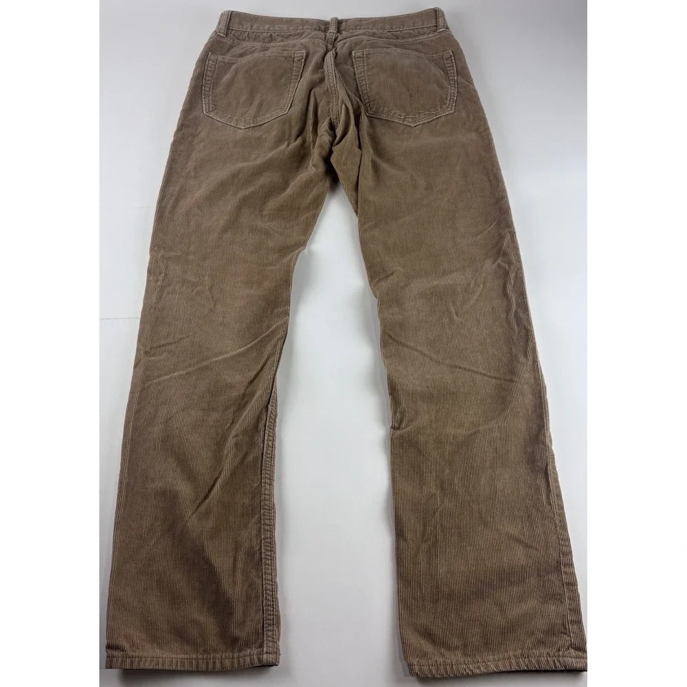 Banana Republic 31x32 Corduroy Pima Cotton Tan Pants Mens Straight Fit