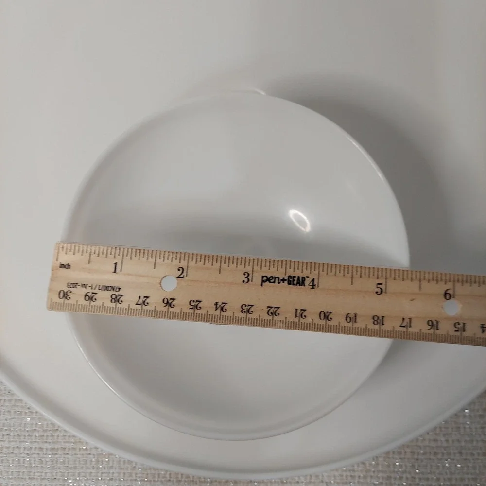 Vintage Tupperware Dip-N-Serve 1954 White Serving Tray Platter with Bowl, Lid‎