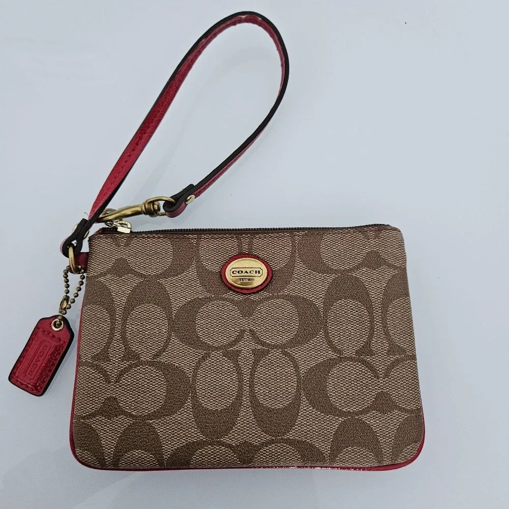 Coach signature wristlet